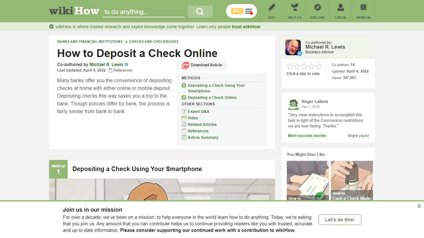 9 Top Tips on How to Deposit Your Check Online with Your ... - wikiHow