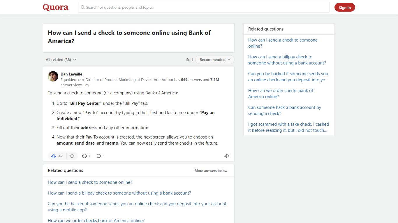 How to send a check to someone online using Bank of America - Quora